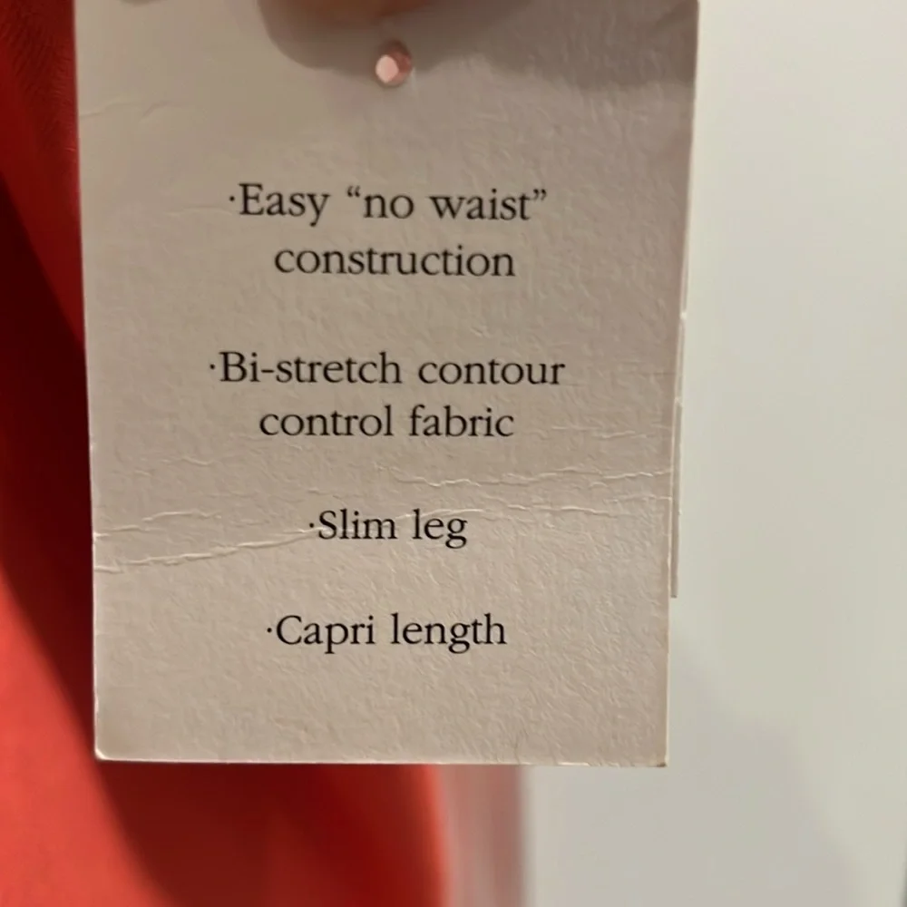 Kate Hill Caroline Fit Capri Pants in Grapefruit Orange, Women’s Sz 14, NEW